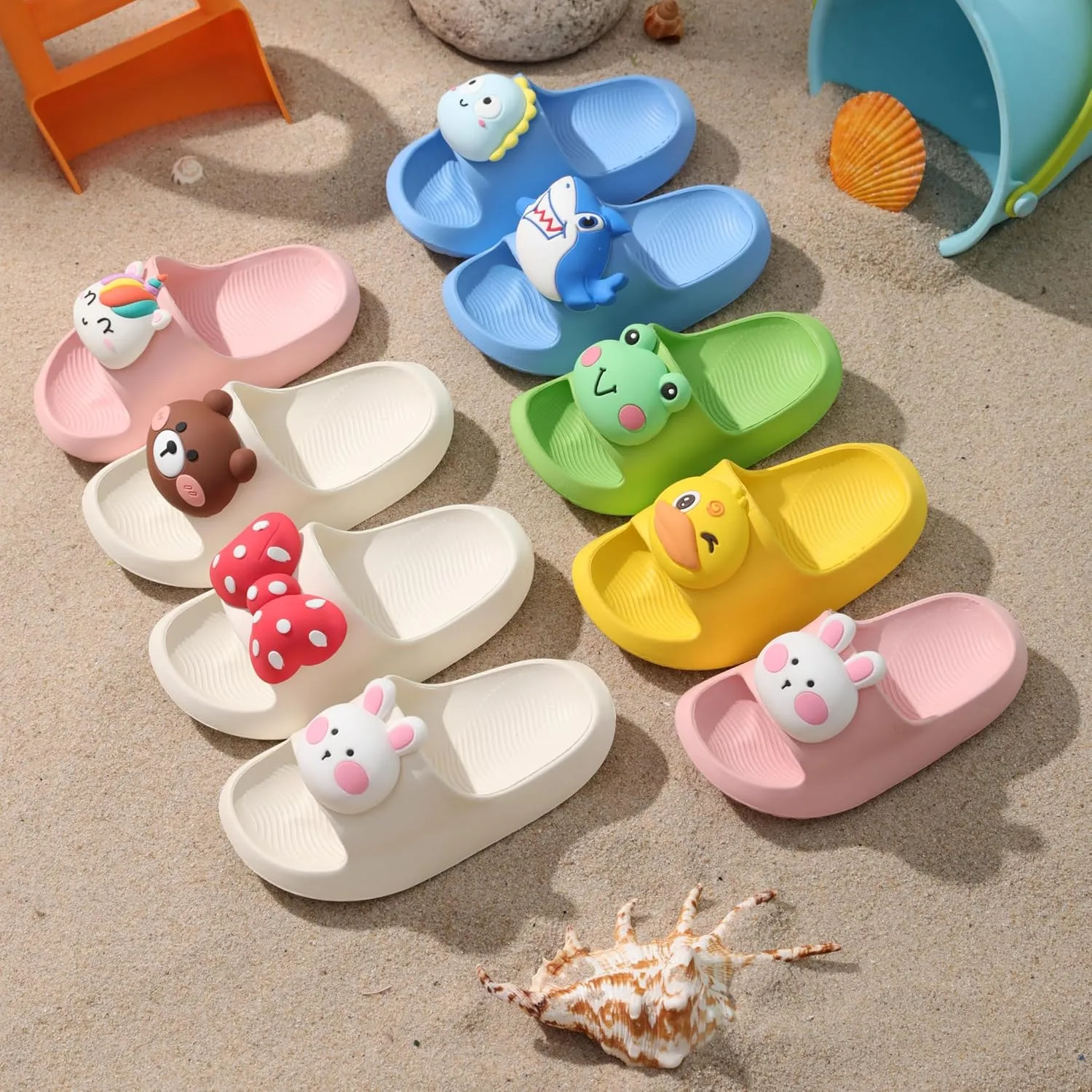 Toddler Slides Girls Boys Slipper Unisex Kids Slide Sandals for Kids Flip Flops Comfy Shower Slippers Beach Garden Shoes