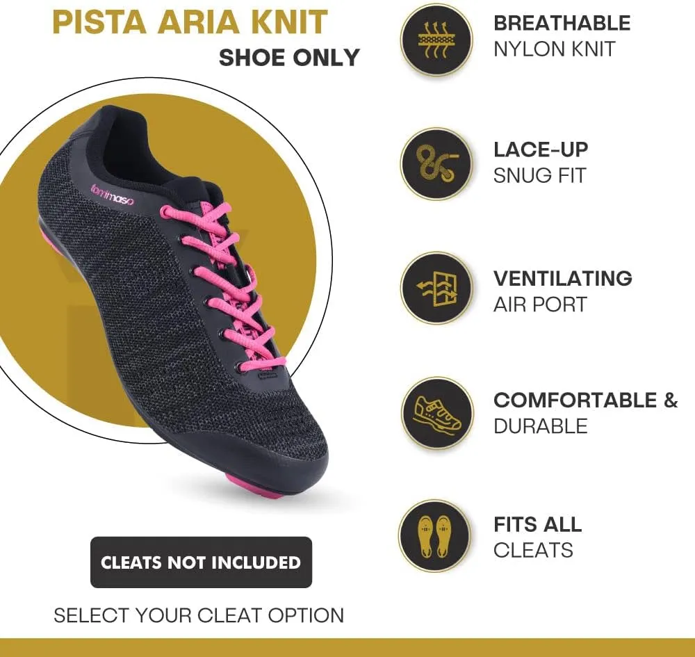 Tommaso Pista SPD & Peloton Shoes for Women—2 in 1—Fit for Peloton, Road Bicycles & Most Indoor Bikes—Install Your Own Delta or SPD Cleats Essential Bike Accessories for Cyclebar & Soulcycle