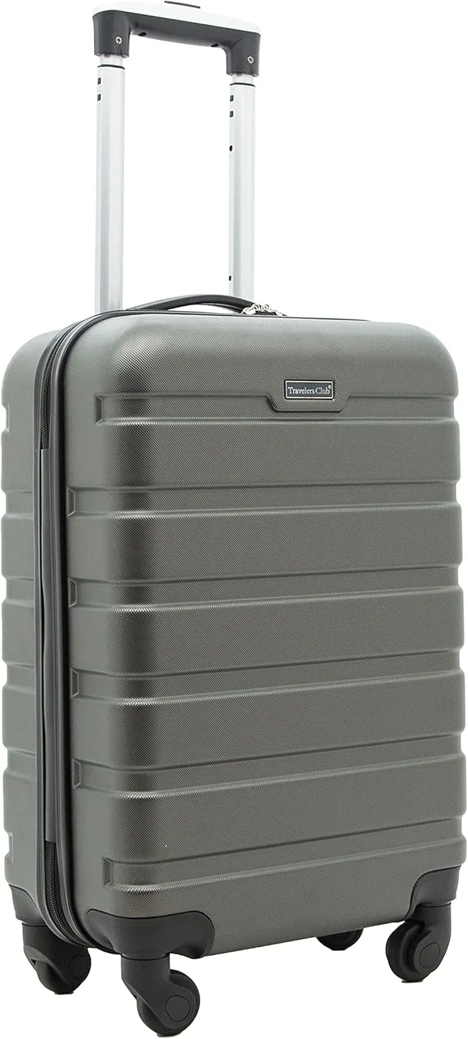 Travelers Club Harper Luggage, Charcoal, 20-Inch Carry-On