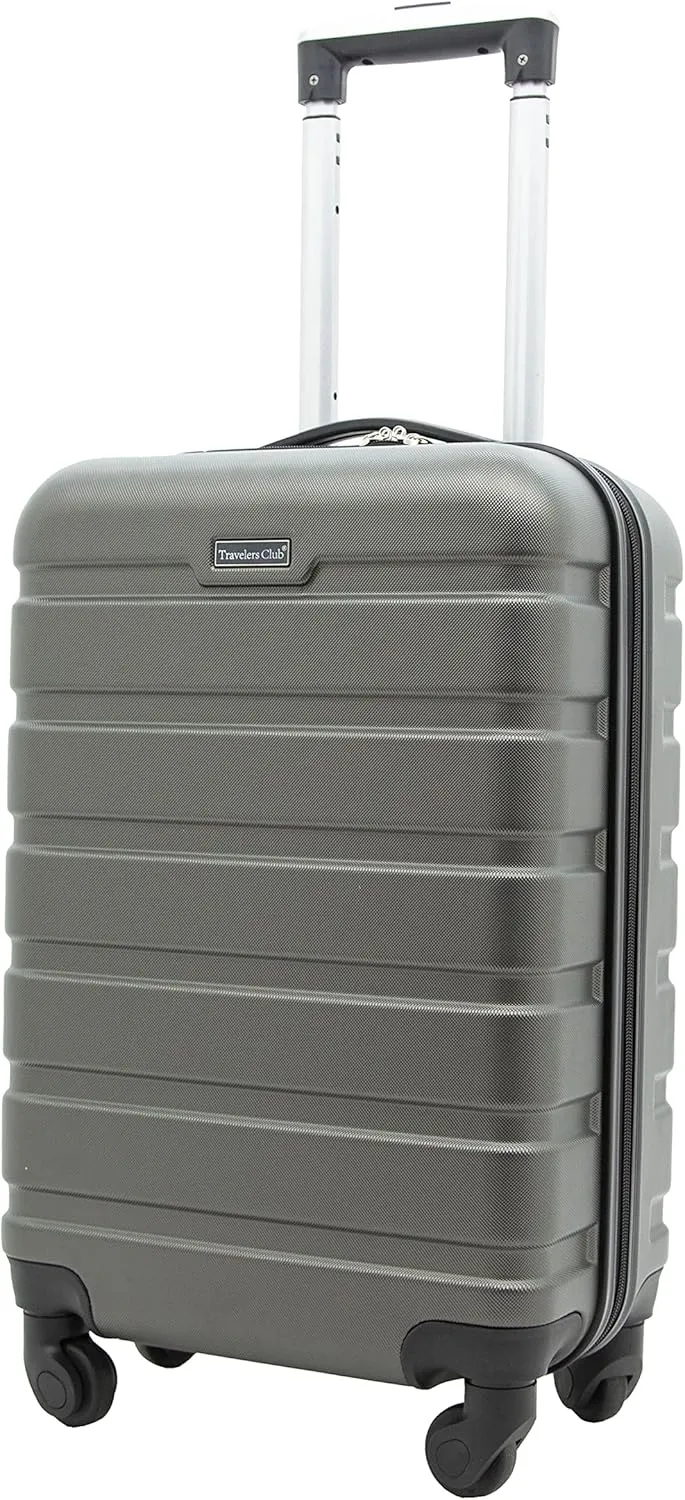 Travelers Club Harper Luggage, Charcoal, 20-Inch Carry-On