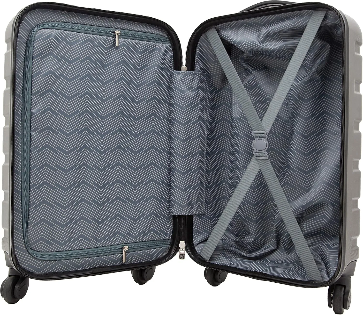Travelers Club Harper Luggage, Charcoal, 20-Inch Carry-On