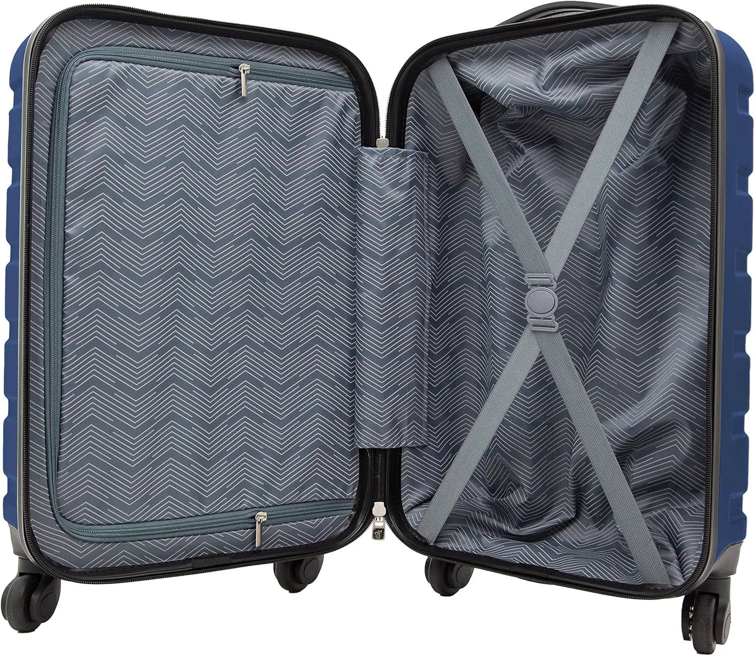Travelers Club Harper Luggage, Navy, 20-Inch Carry-On