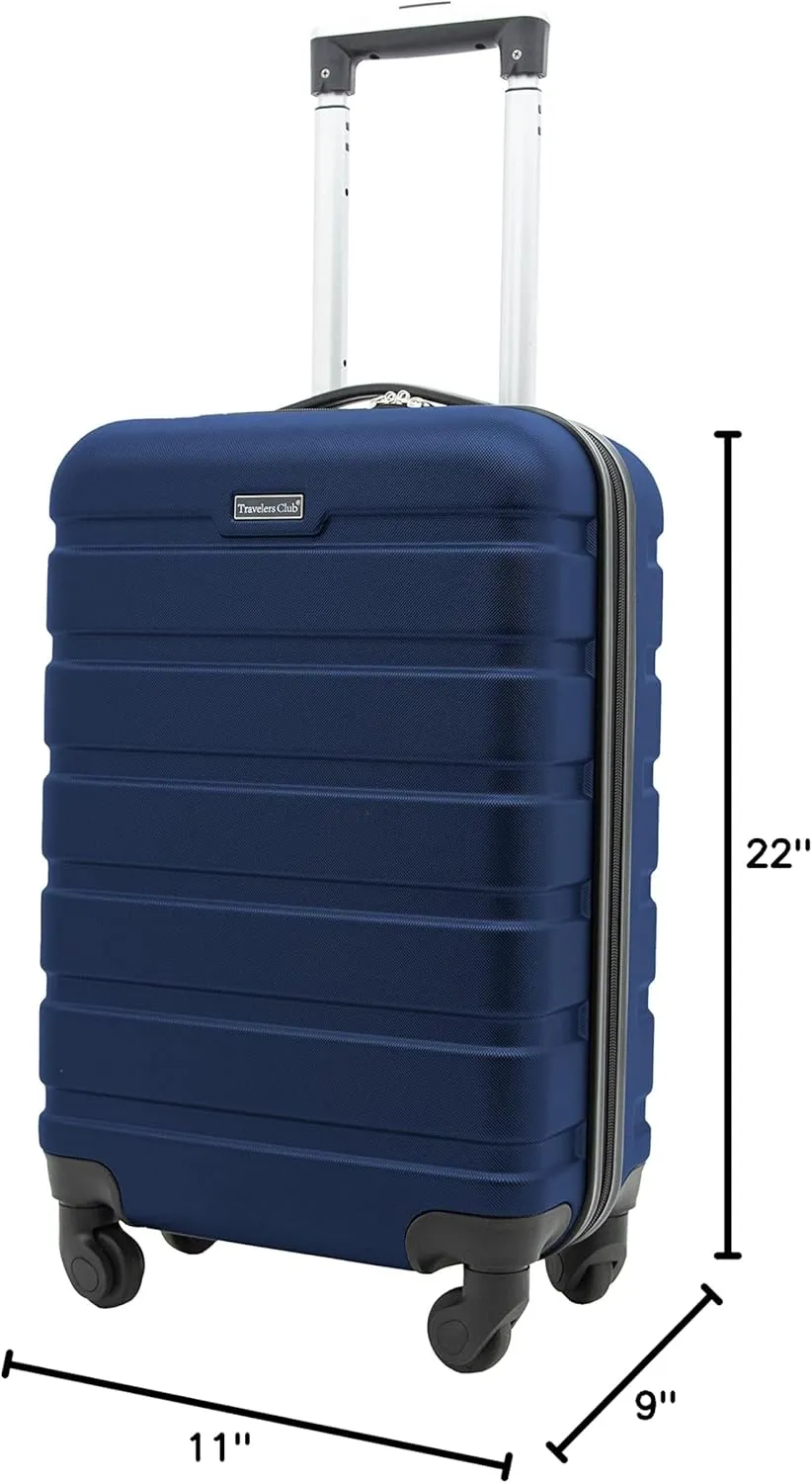 Travelers Club Harper Luggage, Navy, 20-Inch Carry-On