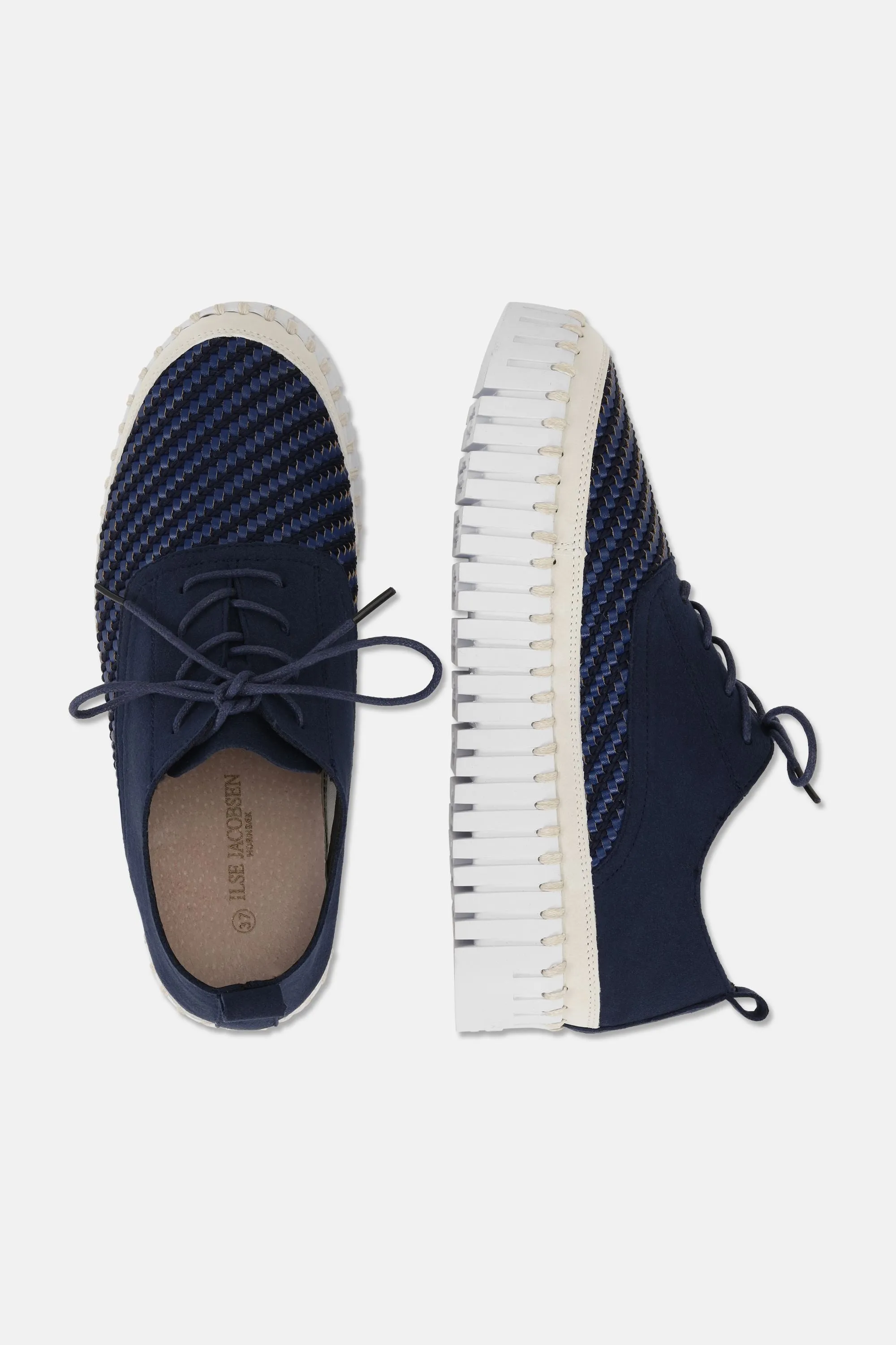 Tulip Slipper Mit Schnürung - Dark Indigo White