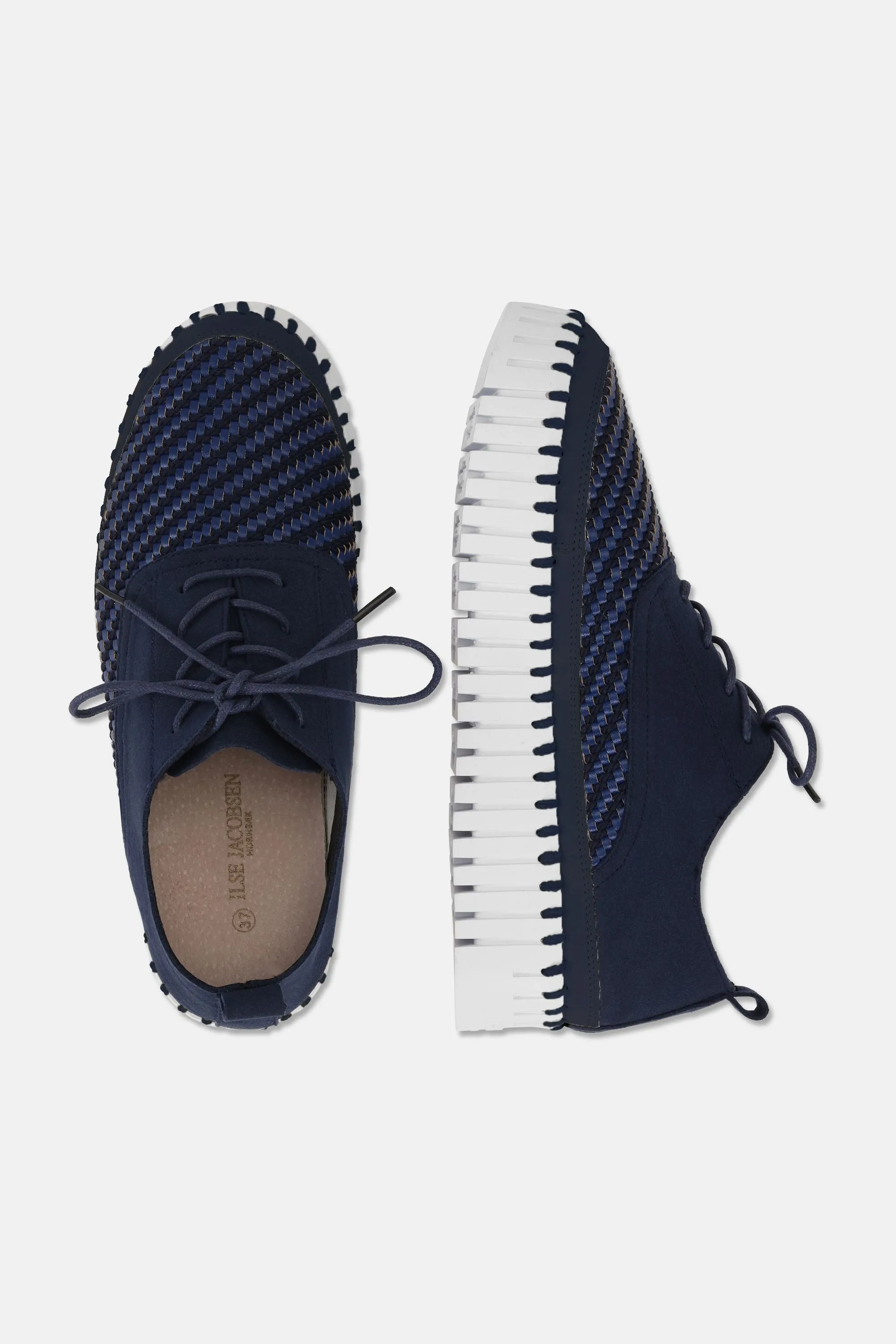 Tulip Slipper Mit Schnürung - Dark Indigo White