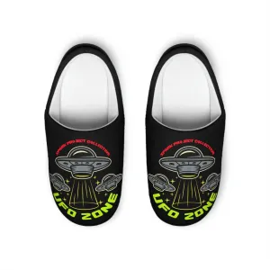 UFO Zone Black Men's Indoor Slippers