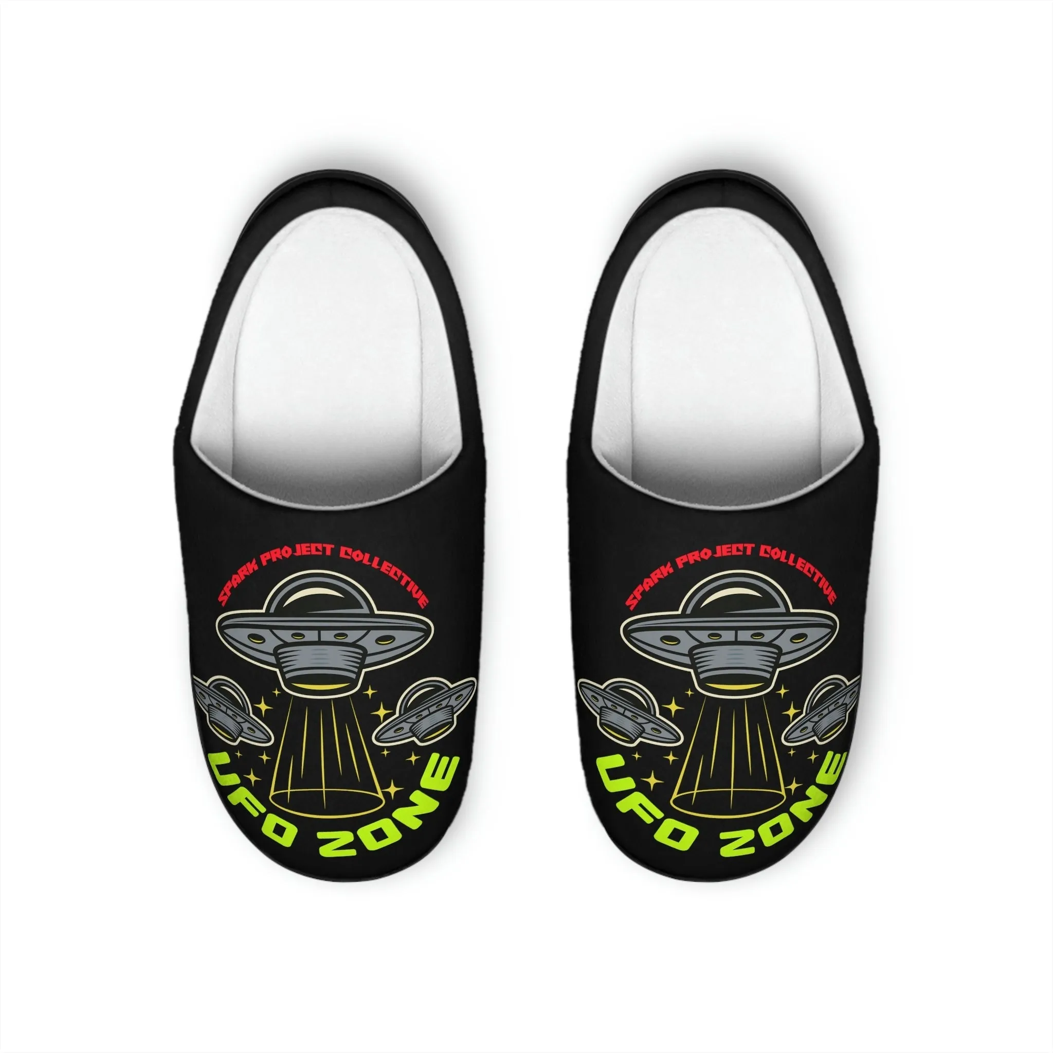 UFO Zone Black Men's Indoor Slippers