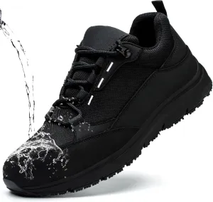 ulogu Waterproof Steel Toe Shoes for Men Comfy Lightweight Non Slip Safety Work Sneakers 6-Month Warranty