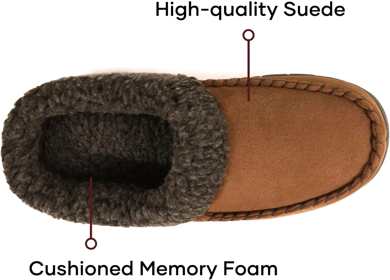 ULTRAIDEAS Men's Nealon Moccasin Clog Slipper, Slip on Indoor/Outdoor House Shoes