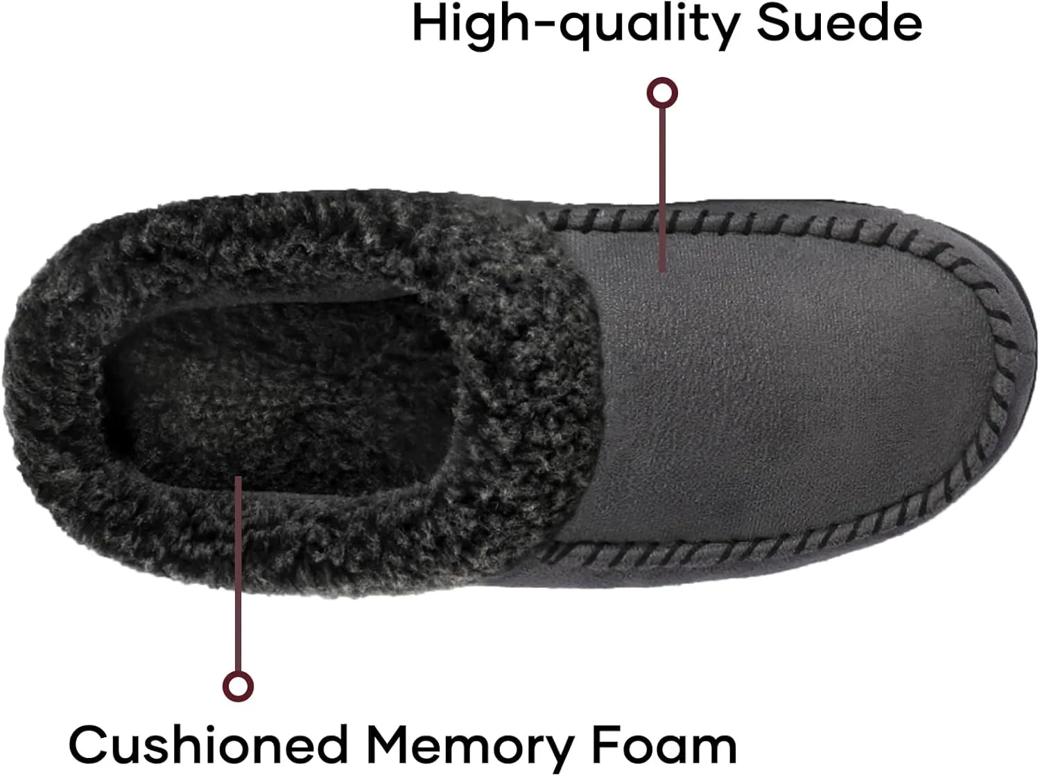 ULTRAIDEAS Men's Nealon Moccasin Clog Slipper, Slip on Indoor/Outdoor House Shoes