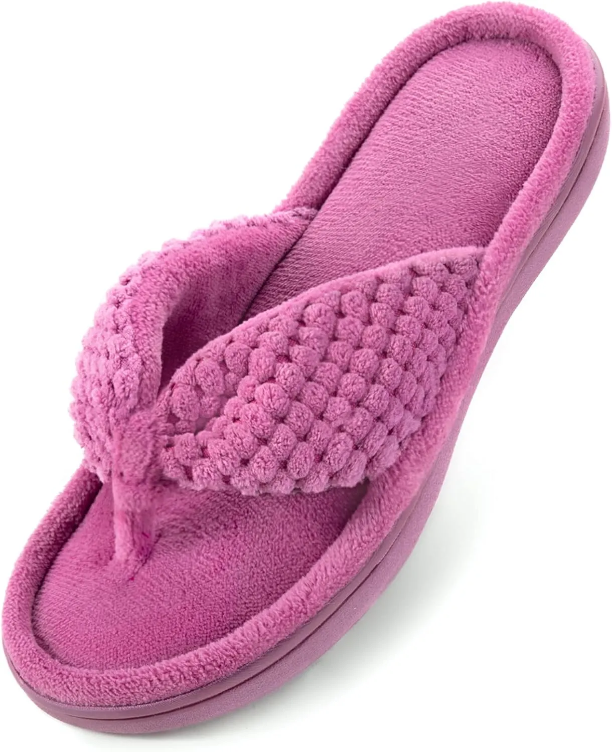 ULTRAIDEAS Women's Popcorn Flip Flop House Slipper with Memory Foam