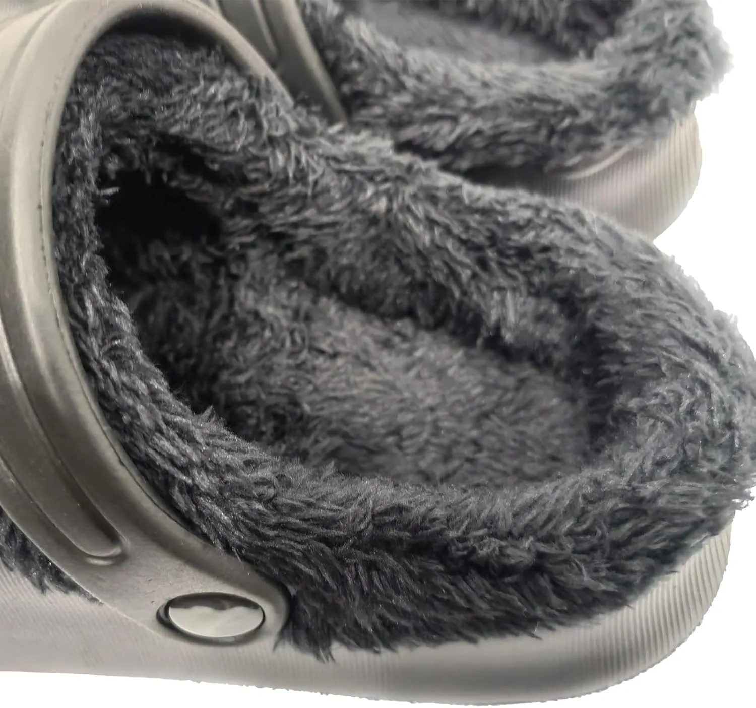 Unisex-Adult Fuzzy Clogs for Outdoor : Fur Lined Garden Shoes for Women and Men Winter Non-Slip Warm Indoor Slip On House Slippers