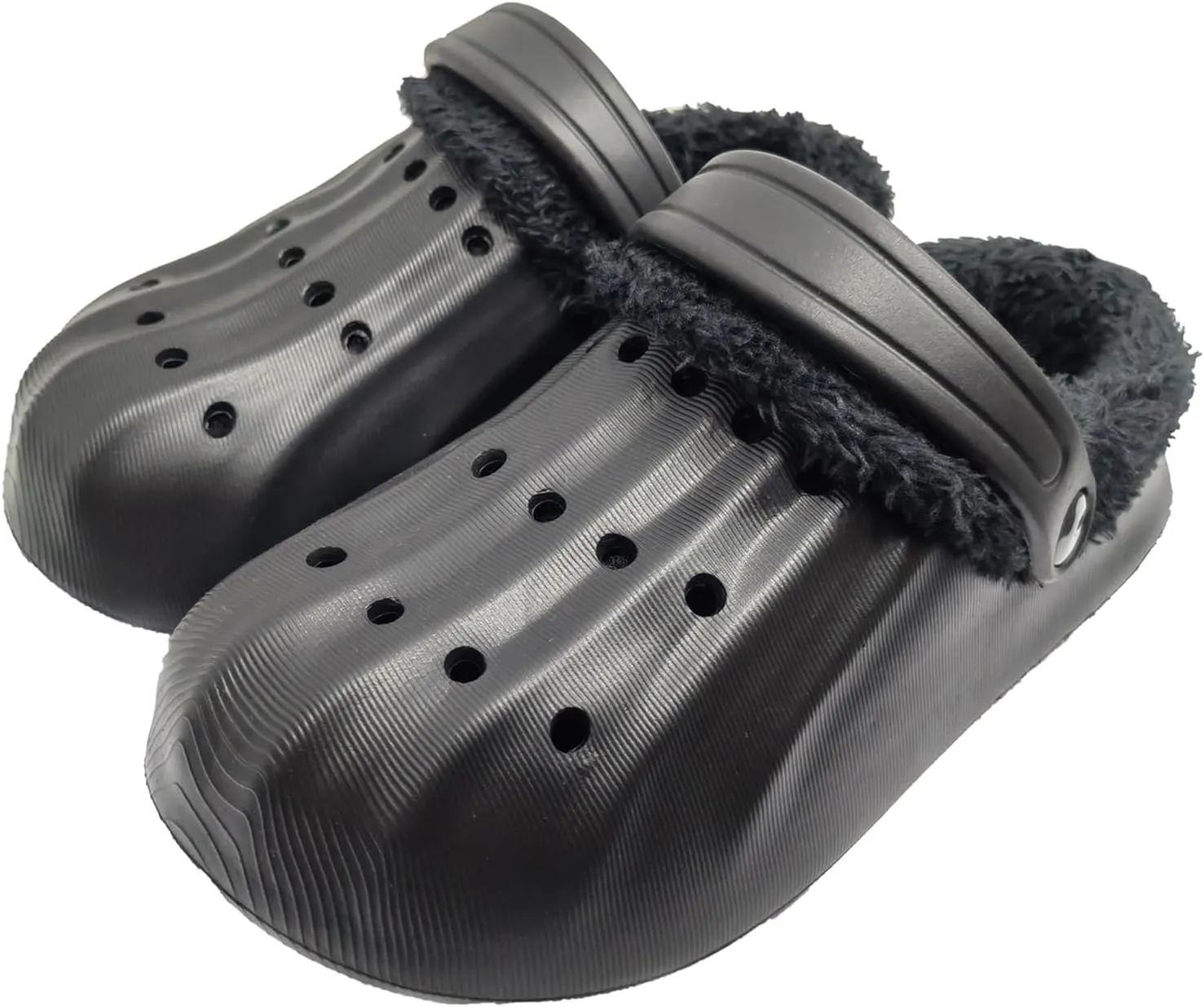 Unisex-Adult Fuzzy Clogs for Outdoor : Fur Lined Garden Shoes for Women and Men Winter Non-Slip Warm Indoor Slip On House Slippers