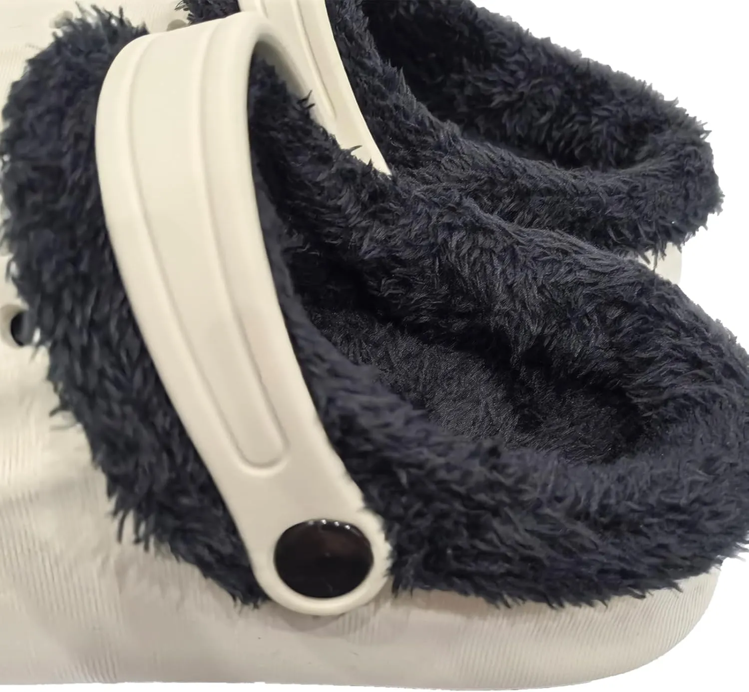 Unisex-Adult Fuzzy Clogs for Outdoor : Fur Lined Garden Shoes for Women and Men Winter Non-Slip Warm Indoor Slip On House Slippers