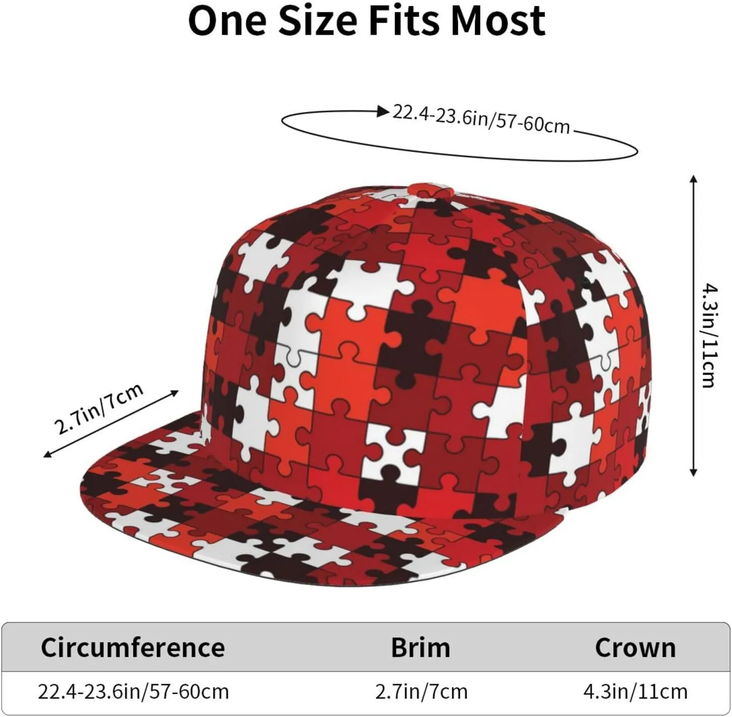 Unisex Red Checkered Squares Snapback Hats Adjustable Flat Brim Trucker Hat Baseball Cap