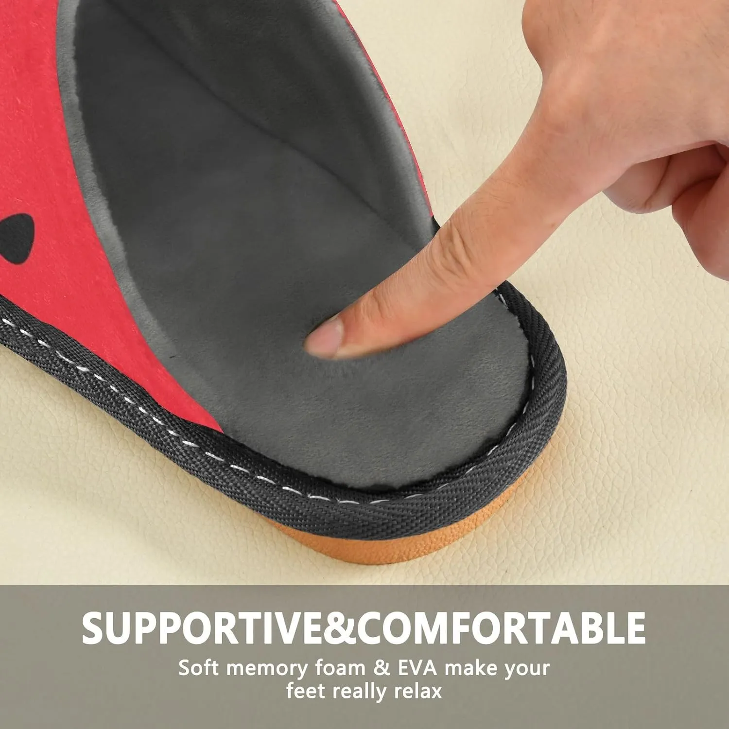 Unisex Summer Cute Watermelon Pattern Women's Cosy Slip-On Slippers,Casual Breathable Memory Foam Scuff Lazy Mens House Shoes for Leisure Indoor/Outdoor Size 4-11