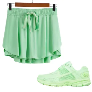 Vapor Green Tennis Skort – Light Green Lined Mini | Sneaker Match for Nike Air Zoom Vomero 5