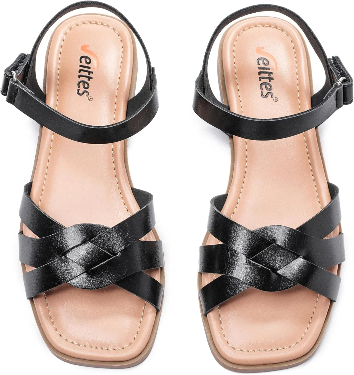 Veittes Women's Flat Slide Sandals - Casual Classic Simple Strappy Slip on Flat Summer Sandals.