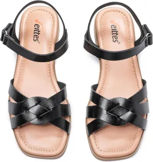 Veittes Women's Flat Slide Sandals - Casual Classic Simple Strappy Slip on Flat Summer Sandals.