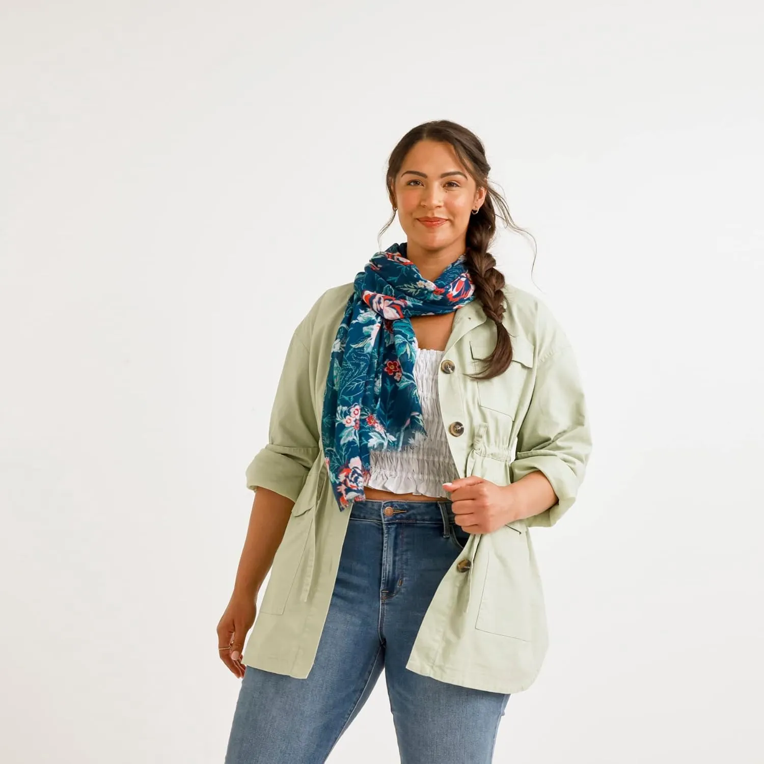 Vera Bradley Women's Lightweight Soft Fringe Scarf