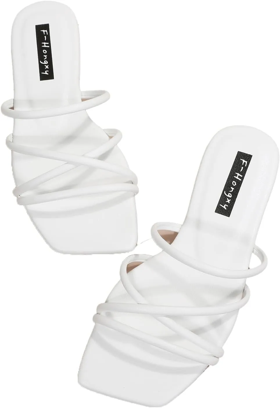 Verdusa Women's Criss Cross Strappy Flat Sandals Open Toe Leather Slippers Beach Sandals