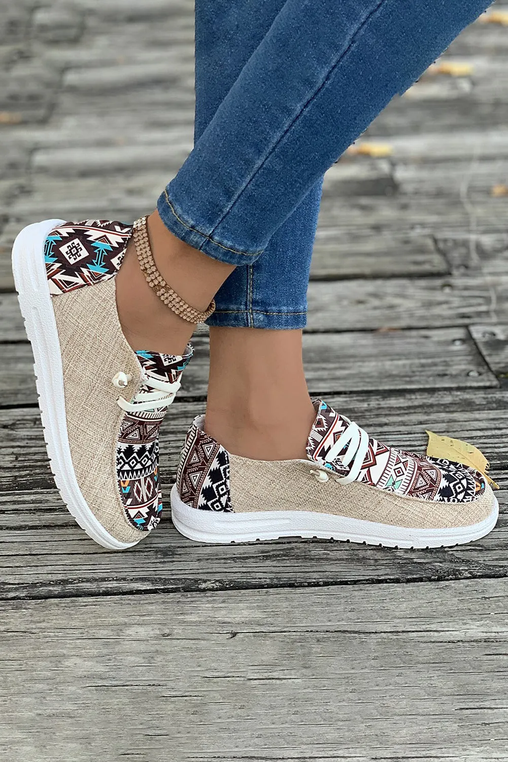 Vintage Hassle-free Lace-up High-discount Aztec Shoes Bailee Flat