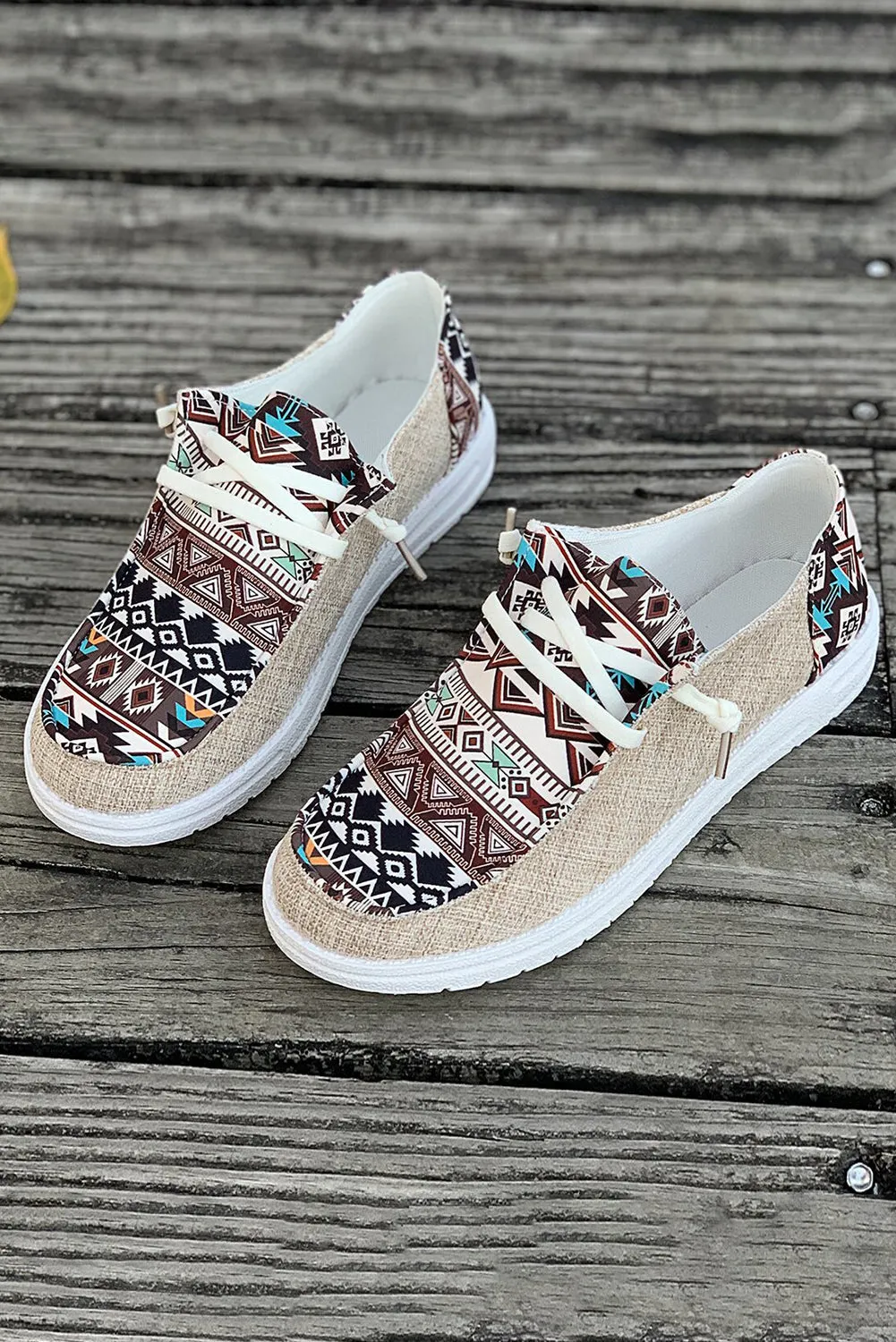 Vintage Hassle-free Lace-up High-discount Aztec Shoes Bailee Flat