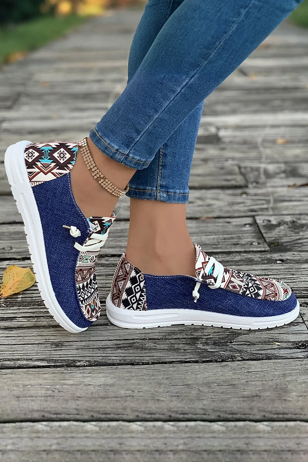 Vintage Hassle-free Lace-up High-discount Aztec Shoes Bailee Flat