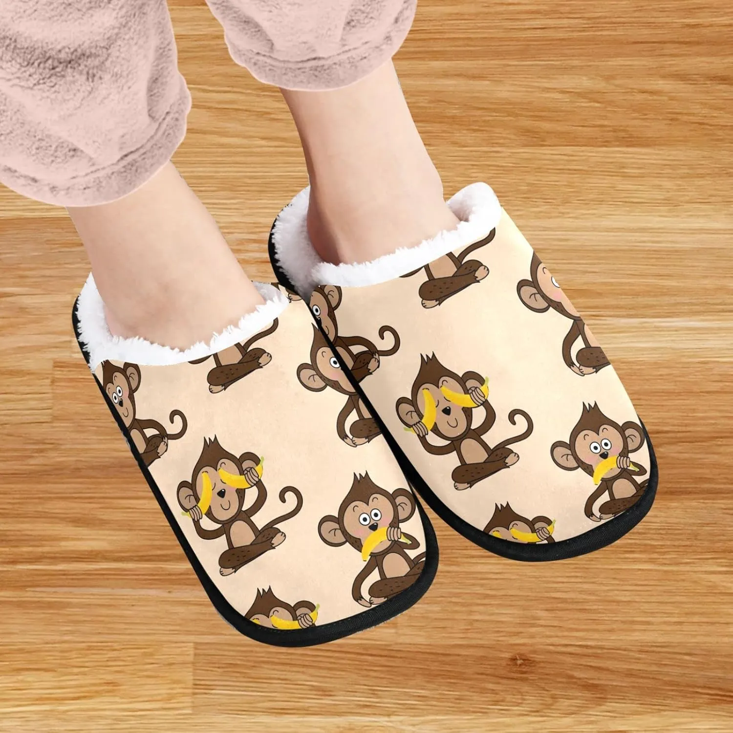 visesunny Women's Cozy Fuzzy Plush Fleece Slippers Soft Memory Foam Ladies House Shoes Warm Bedroom Flat Shoes Unisex Indoor Outdoor