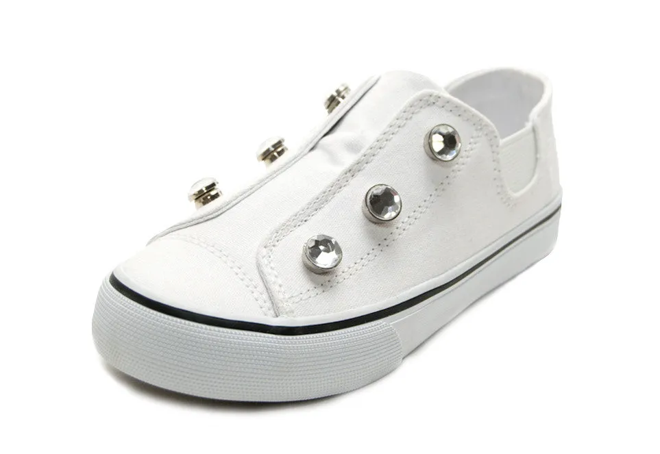 White w/clear rhinestones & white bee charms (Womens)
