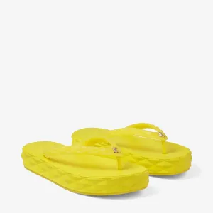 Women Diamond Flip Flop - Soft Yellow