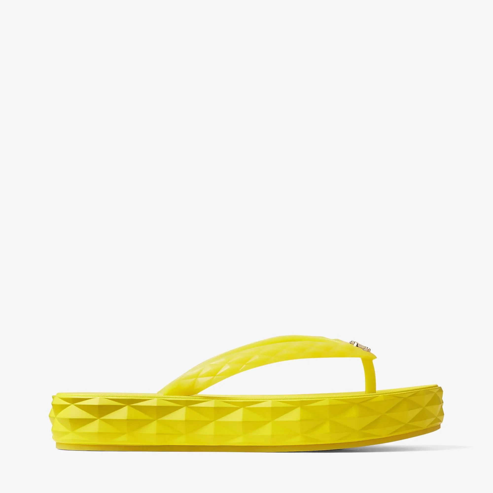 Women Diamond Flip Flop - Soft Yellow