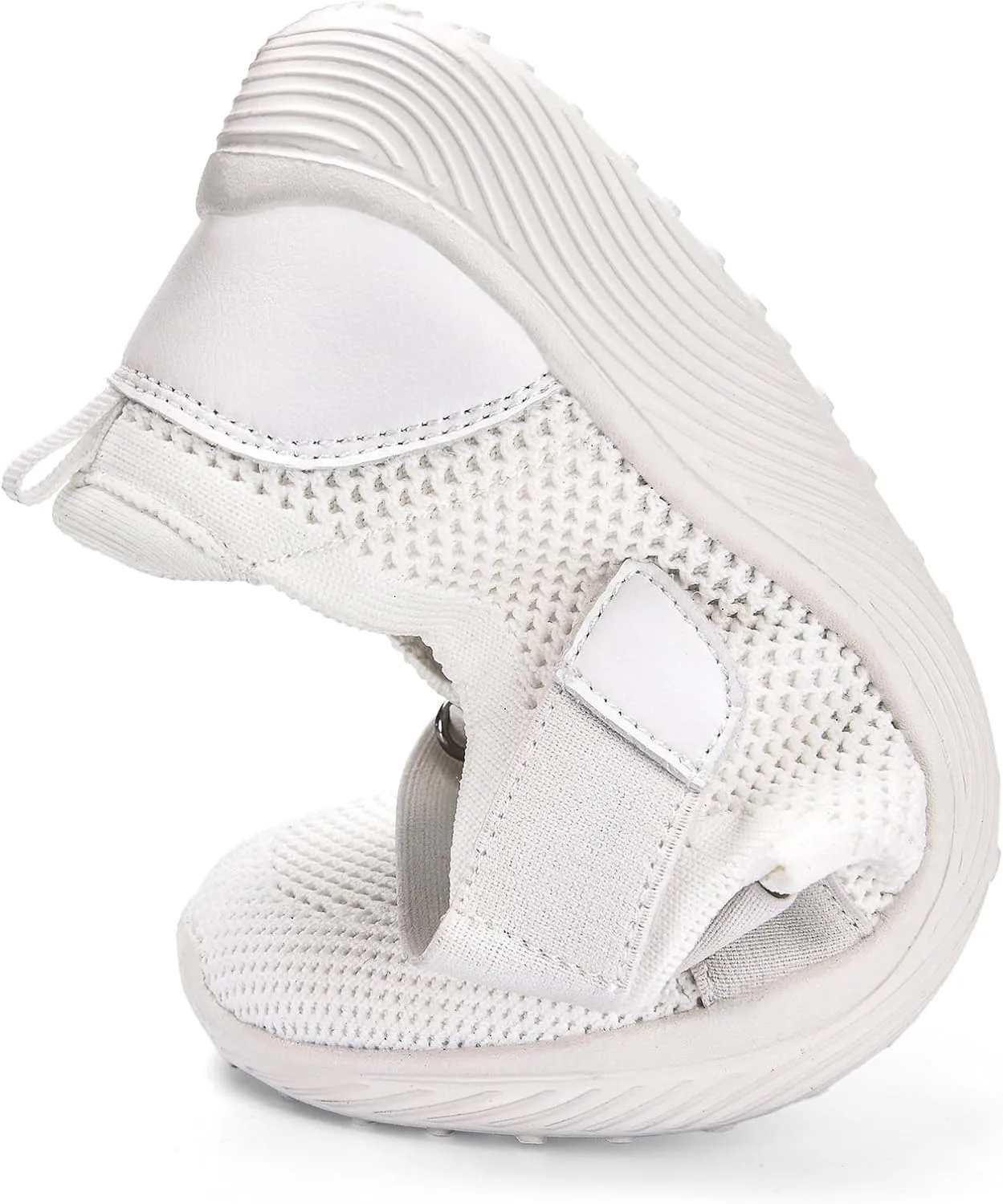 Women Mary Jane Shoes Comfortable Walking Flats with Adjustable Straps Knit Casual Arch Support Flat