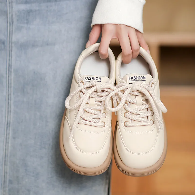 Women Minimalist Soft Leather Flat Casual Shoes