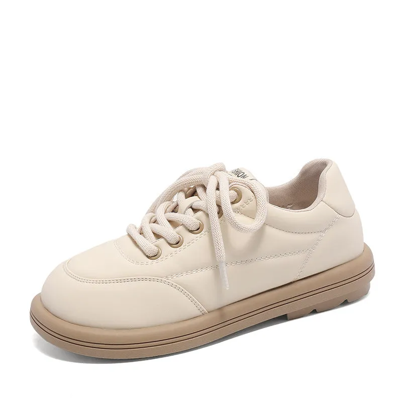Women Minimalist Soft Leather Flat Casual Shoes