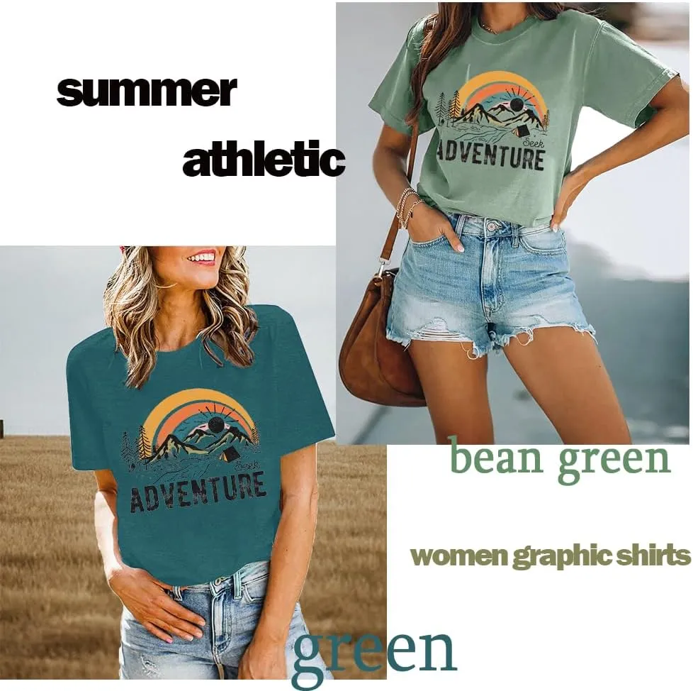 Women Mountain Adventure Workout Tanks Hiking Camping Graphic Athletic Sleeveless Funny Tee Tops