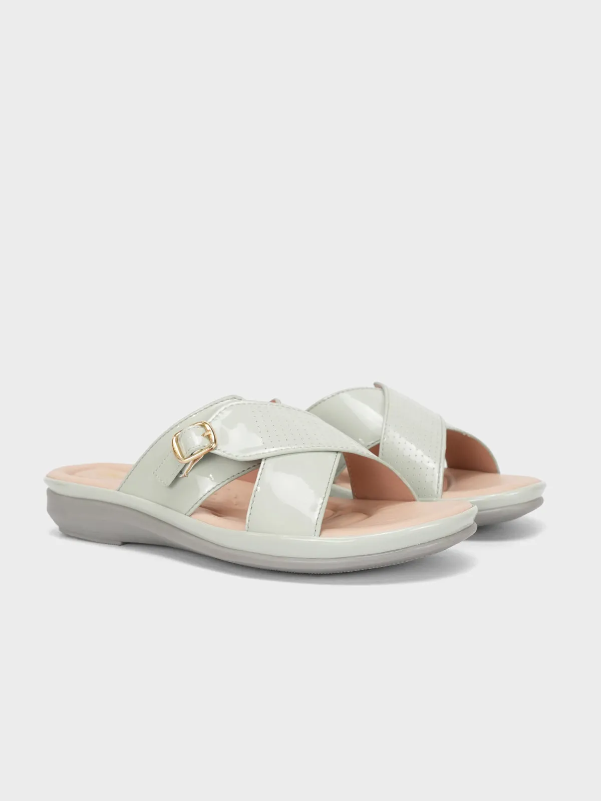 Women "CRESIDA" Crossover Comfy Flat Slippers