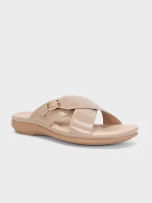 Women "CRESIDA" Crossover Comfy Flat Slippers