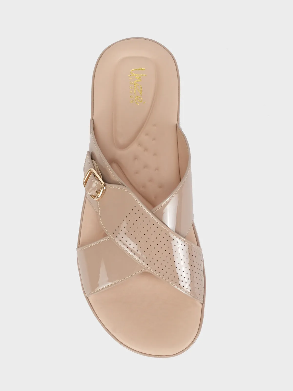 Women "CRESIDA" Crossover Comfy Flat Slippers