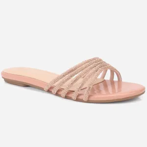 Women "MINNIE" Summer Embellished Flat Slippers