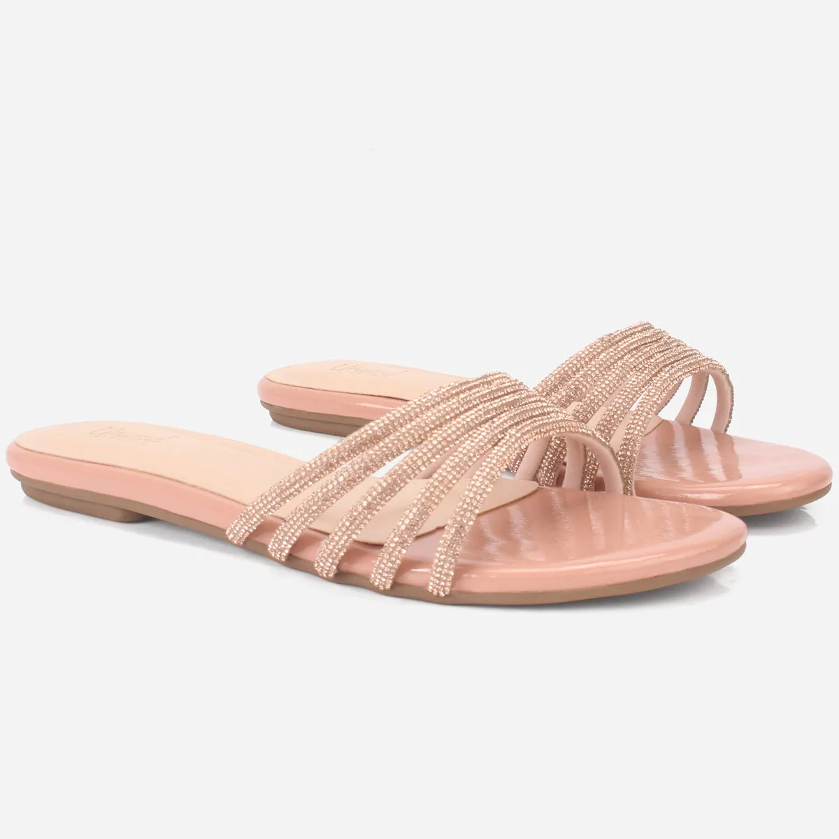 Women "MINNIE" Summer Embellished Flat Slippers