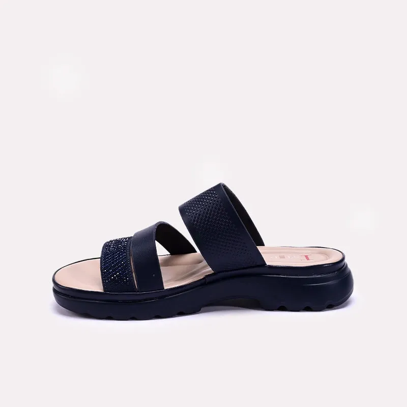 Womens Blue Comfy Casual Slippers 0413317