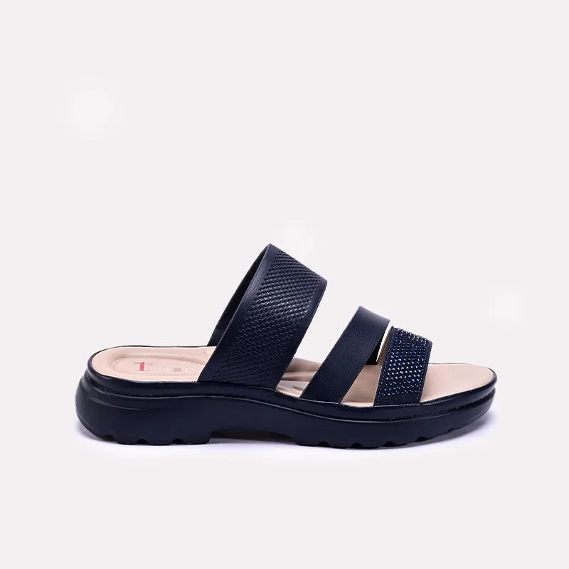 Womens Blue Comfy Casual Slippers 0413317
