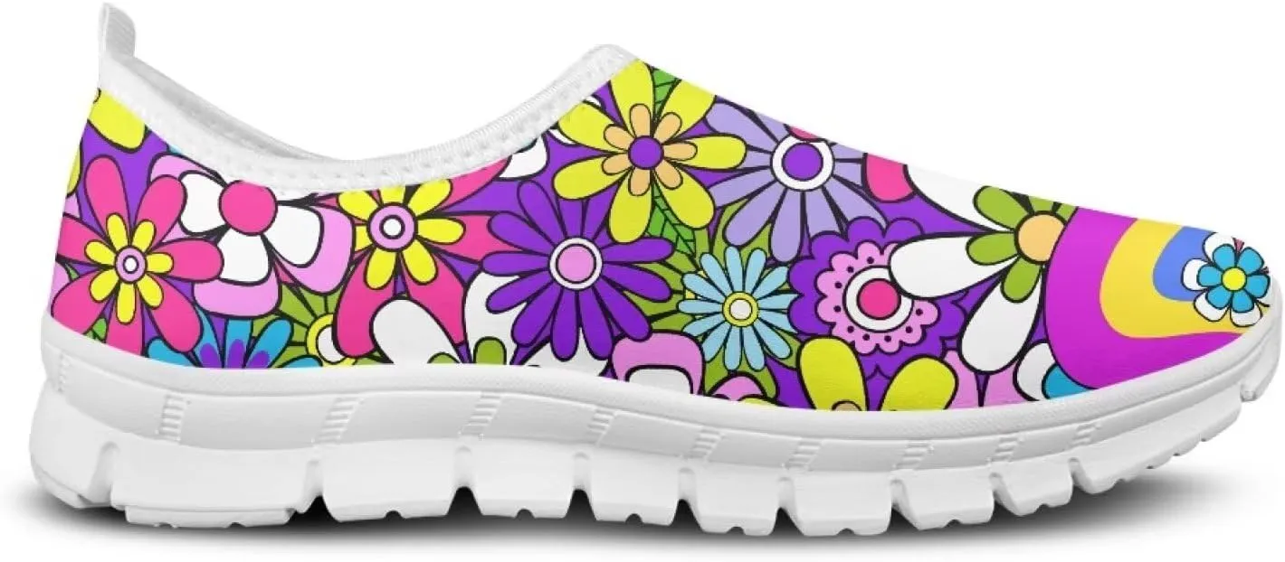 Women's Casual Flat Shoes Slip On Sneakers Lightweight Comfort Soft Loafers Running Walking Dress Shoes