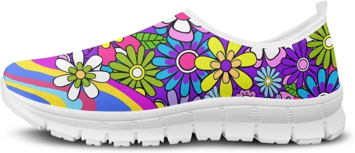 Women's Casual Flat Shoes Slip On Sneakers Lightweight Comfort Soft Loafers Running Walking Dress Shoes