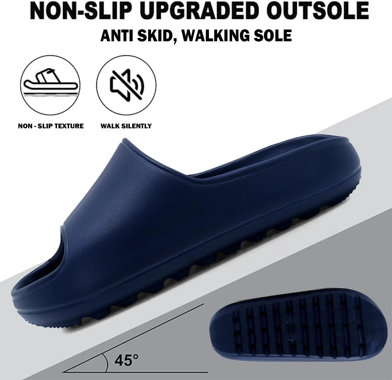 Women's Classic Ultra Soft Sliders/Slippers with Cushion FootBed for Adult | Comfortable & Light Weight| Stylish & Anti-Skid| Waterproof & Everyday Flip Flops for Ladies/Girls D-508
