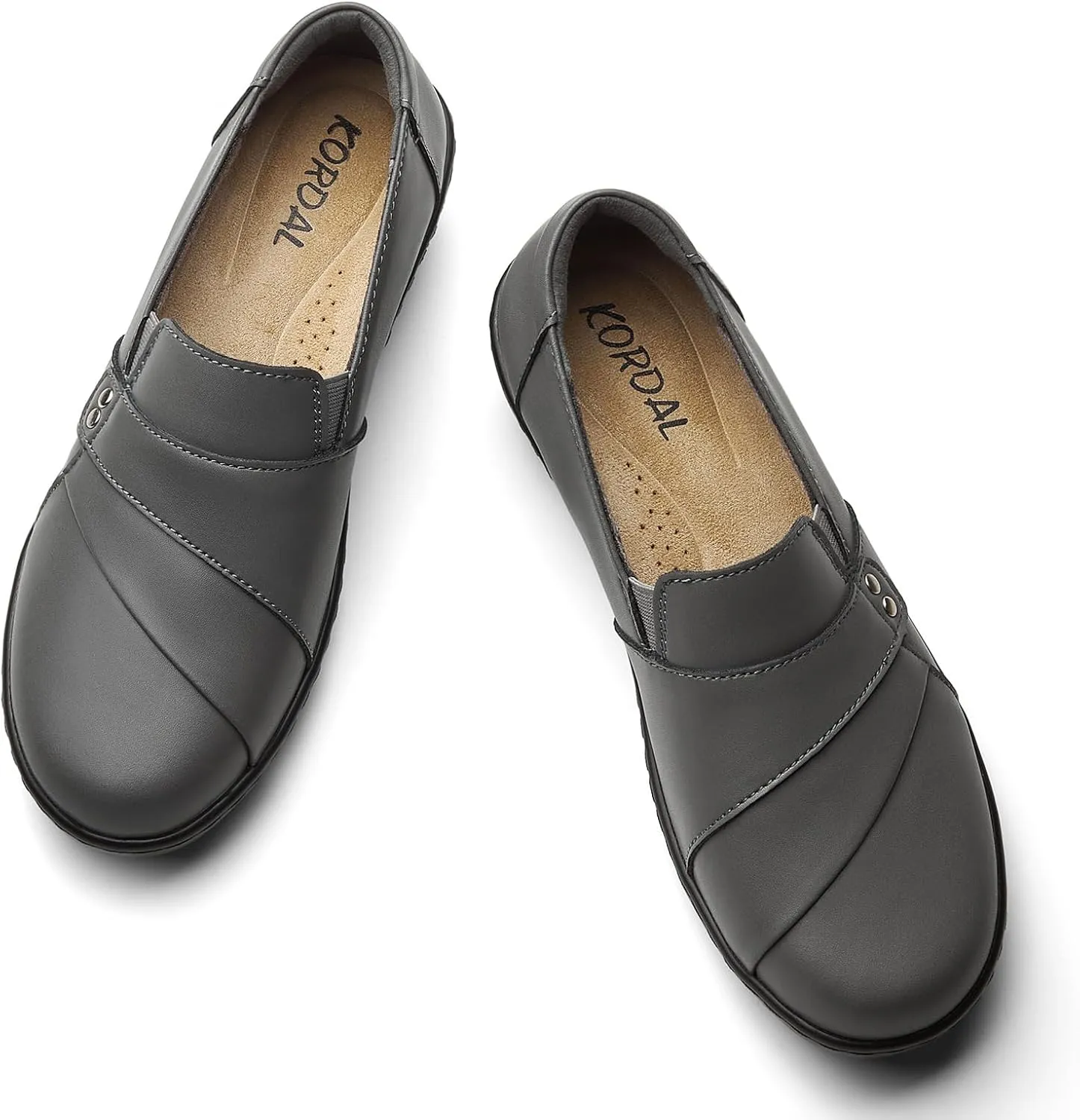 Women's Comfortable & Lightweight Leather Loafers Slip-Ons Stylish Business Casual Dress Shoes Work Office Everyday Walking Shoes for Women