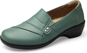 Women's Comfortable & Lightweight Leather Loafers Slip-Ons Stylish Business Casual Dress Shoes Work Office Everyday Walking Shoes for Women