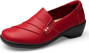 Women's Comfortable & Lightweight Leather Loafers Slip-Ons Stylish Business Casual Dress Shoes Work Office Everyday Walking Shoes for Women