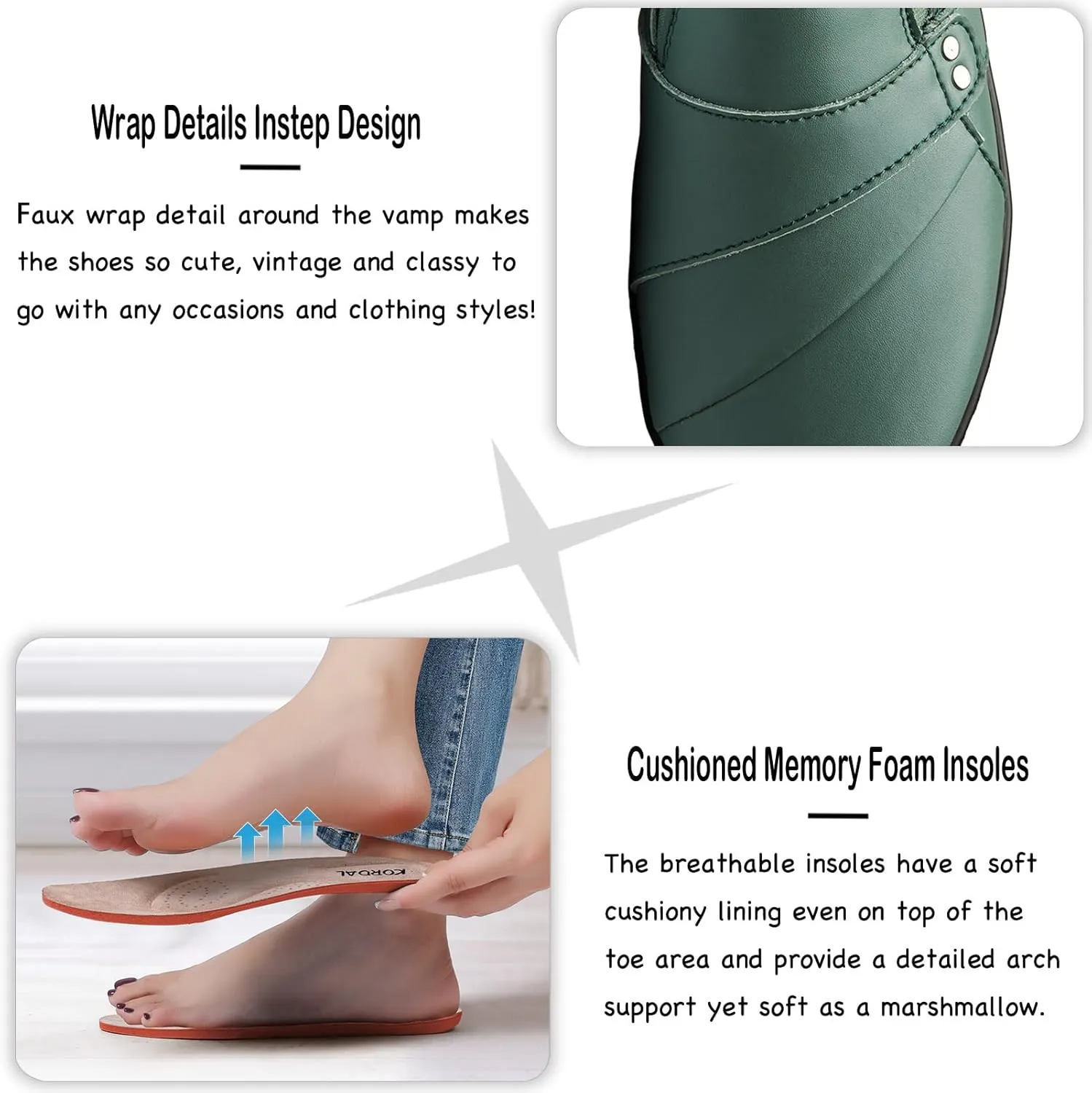 Women's Comfortable & Lightweight Leather Loafers Slip-Ons Stylish Business Casual Dress Shoes Work Office Everyday Walking Shoes for Women